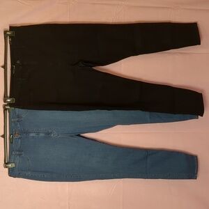 Fashion Nova 2 Pack Black and Blue Wash Classic Skinny Jeans size 2X